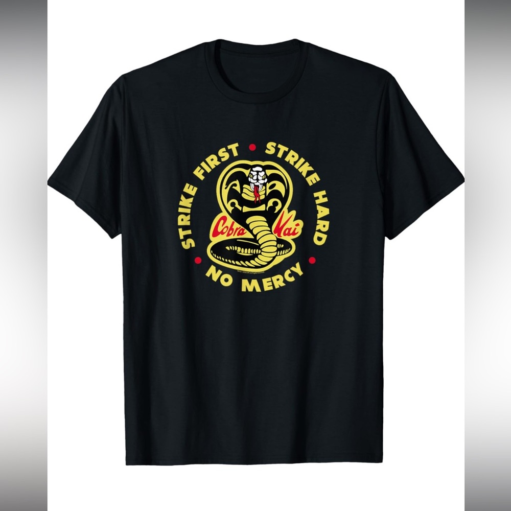 Ripple Junction - Cobra Kai Strike First Strike Hard No Mercy Black Shirt 2X